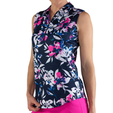 Alternate View 2 of Rojito Collection: Floral Sleeveless Polo Shirt